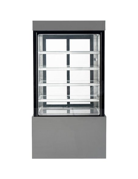 Cake Display Straight front 1800x740x1900mm 4 shelves Black | Stalwart DA-GN1800SMBLACK