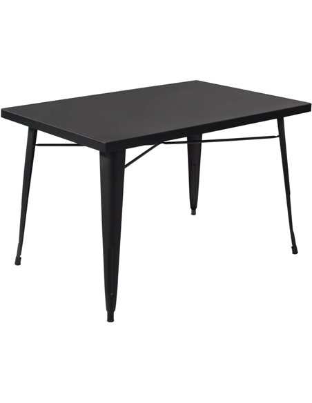 Bistro Table Black Metal 1200x600mm Indoors | Stalwart DA-WW287