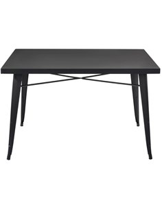 Bistro Table Black Metal 1200x600mm Indoors | Stalwart DA-WW287 2