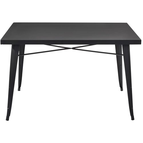 Bistro Table Black Metal 1200x600mm Indoors | Stalwart DA-WW287