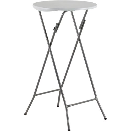 Folding Bar Table White Plastic Ø60cm | Adexa HQXY61