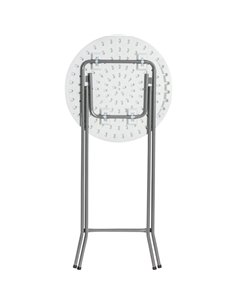 Folding Bar Table White Plastic Ø60cm | Adexa HQXY61 2