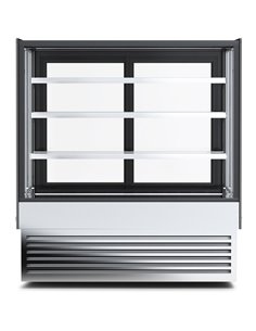Display Merchandiser Fridge 370 litres 3 shelves Black &amp Stainless steel | Adexa HL900B3 2