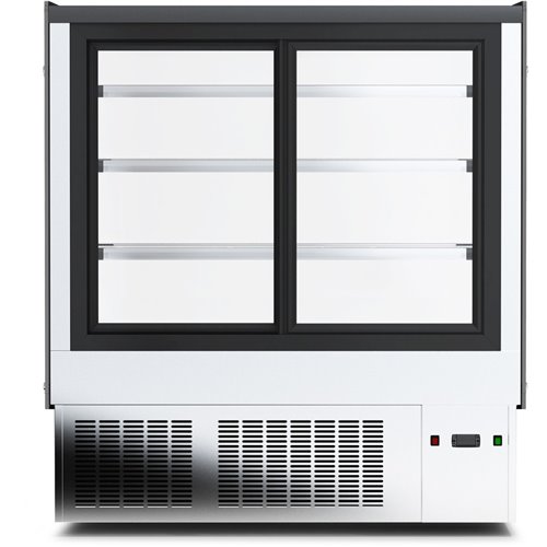 Display Merchandiser Fridge 500 litres 3 shelves Black &amp Stainless steel | Adexa HL1200B3