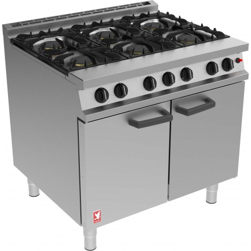 Falcon G3101 6 Burner Dominator Oven Range Nat Gas with Feet