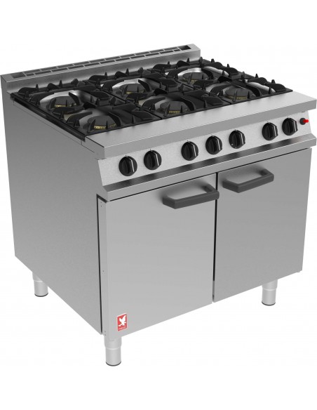 Falcon G3101 6 Burner Dominator Oven Range Nat Gas with Feet