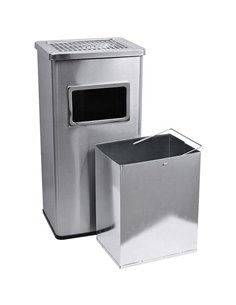 Commercial Ashtray Waste Bin 30 Litres Satin | Adexa DA-JYAB701SATIN