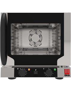 Professional Convection Oven Electric 4 trays GN1/2 Electromechanic controls Indirect steam Right hinged door | Tecnoeka EKF412N