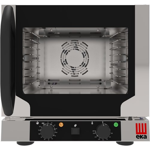 Professional Convection Oven Electric 4 trays GN1/2 Electromechanic controls Indirect steam Right hinged door | Tecnoeka EKF412N