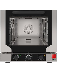 Professional Convection Oven Electric 4 trays 429x345mm Electromechanic controls Indirect steam Tilt door | Tecnoeka EKF423NM