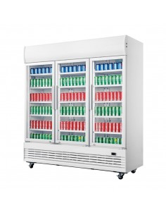 Polar G-Series GE769 1300 Ltr Upright Triple Hinged Glass Door Stainless Steel Display Fridge - FREE 24hr Delivery & Unpack