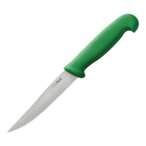 Hygiplas Serrated Vegetable Knife Green 10cm