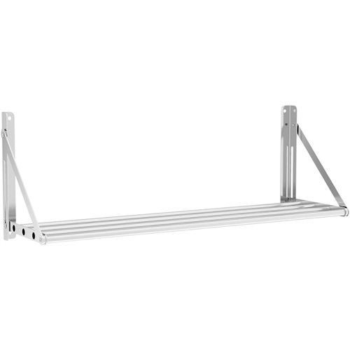 Tube Style Foldable Wall Shelf Stainless Steel 600mm | Stalwart DA-331001