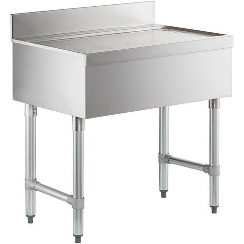 Commercial Bar Drainboard with Backsplash Stainless steel  460x470x760mm | Stalwart DA-BDU1818