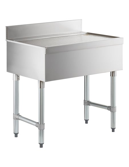 Commercial Bar Drainboard with Backsplash Stainless steel  460x470x760mm | Stalwart DA-BDU1818