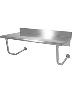 Professional Wall Mounted Work table Stainless steel 1200x700x900mm | Stalwart DA-WMTB70120