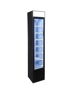 Commercial Bottle cooler Upright 105 litres Hinged glass door LED Canopy Black | Stalwart DA-SC105B 2