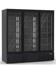 Commercial Display Freezer with Triple Glass door 1450 litres Black | Stalwart DA-KXD1880BLACK