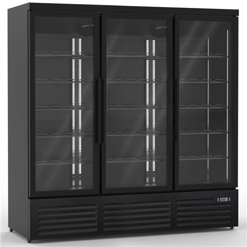 Commercial Display Freezer with Triple Glass door 1450 litres Black | Stalwart DA-KXD1880BLACK