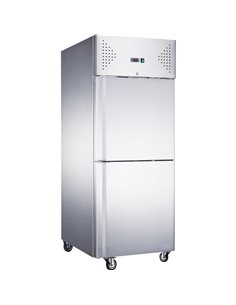 685lt Commercial Refrigerator Stainless Steel Upright cabinet Half door GN2/1 Ventilated cooling | Stalwart Da-R650VSPLIT