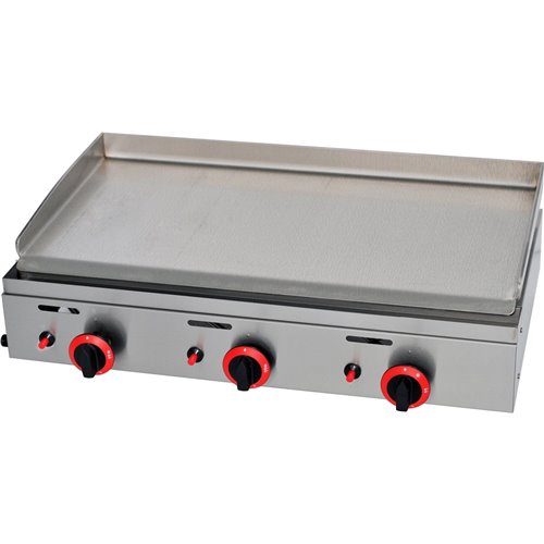 Premium Commercial Gas Griddle Smooth plate 3 burners 8.25kW Countertop | Stalwart Da-YGPL800