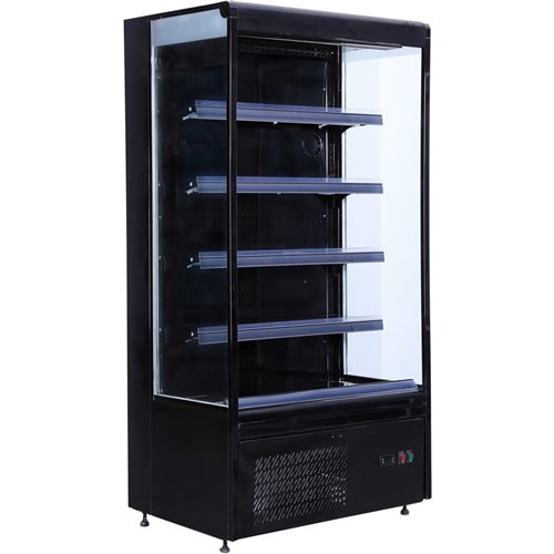 Wall Cabinet Multi Deck Refrigerator Night curtain Black 1520x700x2000mm | Adexa BLF1566