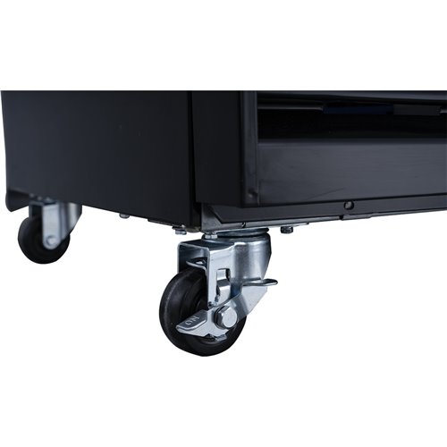 Commercial Bottle cooler Upright 930 litres Ventilated cooling Twin hinged doors Black Canopy light | Stalwart DA-LG1000BFMBLACK