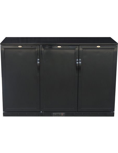 Back Bar Bottle Cooler Triple Solid hinged door 348 litres | Stalwart DA-LG330M