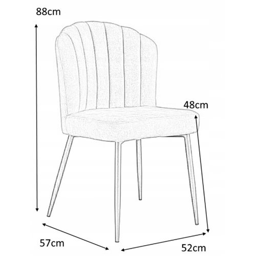 Velvet Dining Chair Black &amp Metal | Stalwart DA-WW189