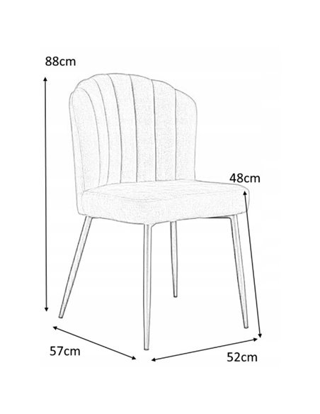 Velvet Dining Chair Black &amp Metal | Stalwart DA-WW189