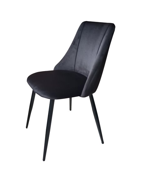 Velvet Dining Chair Black | Stalwart DA-WW185
