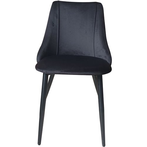 Velvet Dining Chair Black | Stalwart DA-WW185
