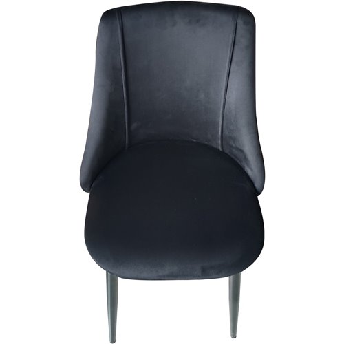 Velvet Dining Chair Black | Stalwart DA-WW185