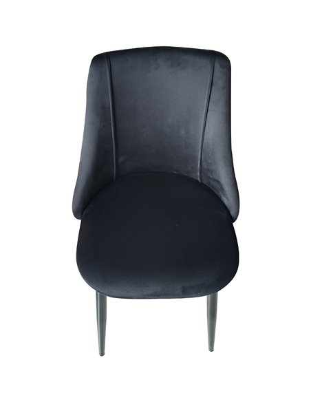 Velvet Dining Chair Black | Stalwart DA-WW185