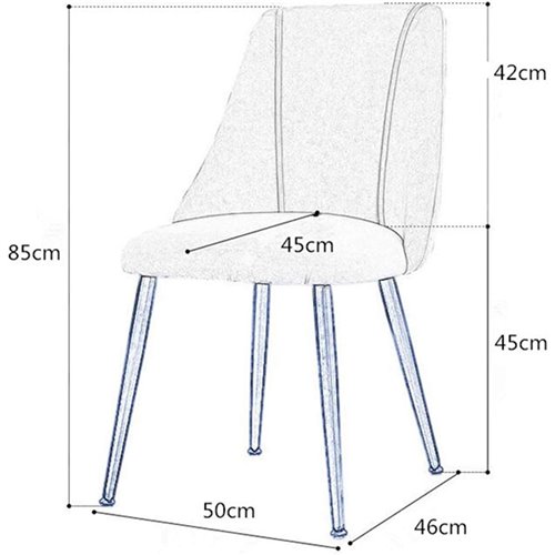 Velvet Dining Chair Black | Stalwart DA-WW185