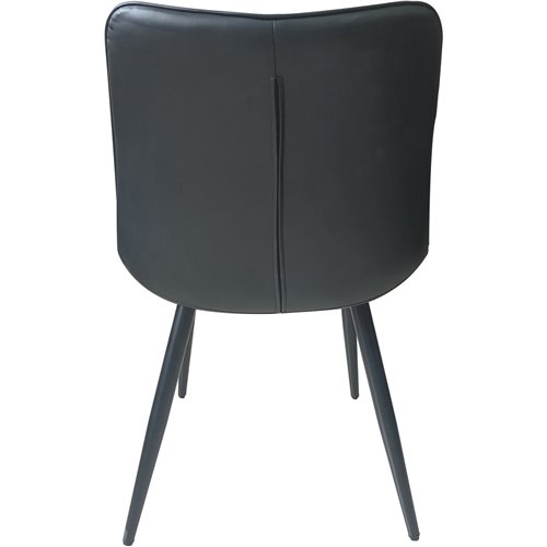 Side Dining Chair PU leather seat Black | Stalwart DA-WW198