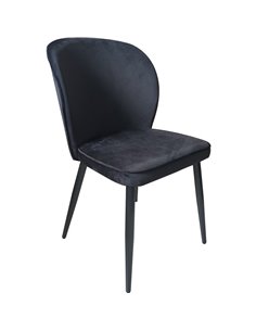 Velvet Dining Chair Black | Stalwart DA-WW166