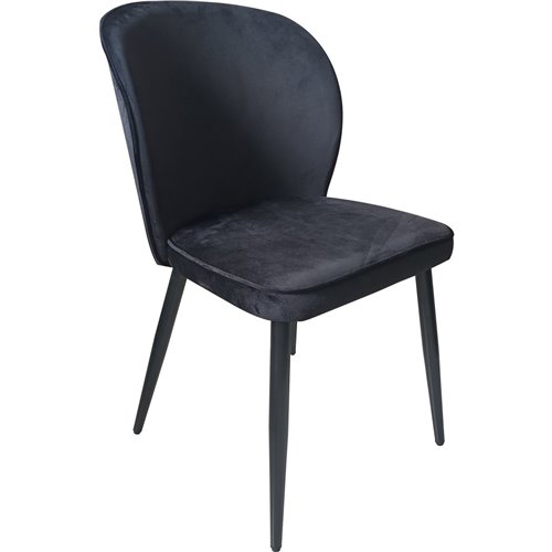 Velvet Dining Chair Black | Stalwart DA-WW166