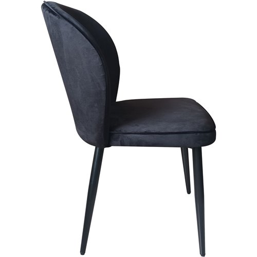 Velvet Dining Chair Black | Stalwart DA-WW166