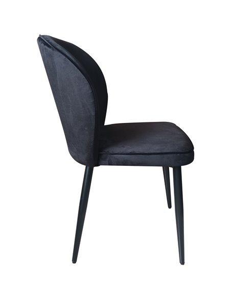 Velvet Dining Chair Black | Stalwart DA-WW166