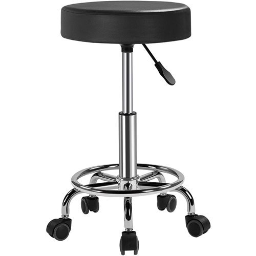 2 x Black Height Adjustable Swivel Stool | Stalwart DA-WW115