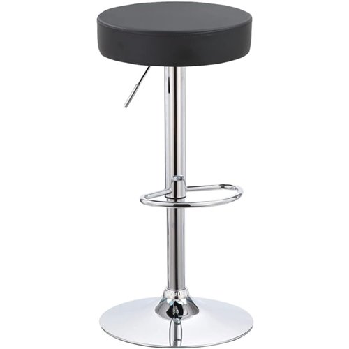 Black Height Adjustable Barstool with Thick seat | Stalwart DA-WW120