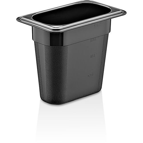 Polypropylene Gastronorm Pan GN1/9 Depth 150mm Black | Stalwart DA-GNPP19150B