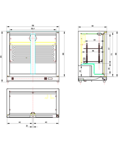 Back bar bottle cooler fridge 2 hinged doors 220 litres Black | DA-BC02PP 2