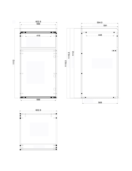 Commercial Rubbish Bin Cabinet &amp Tray Shelf 'Thank You' Black | Stalwart DA-GSLJ006B