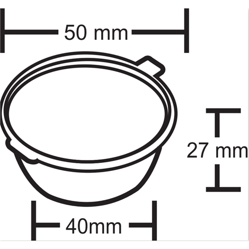 1000pcs Plastic Sauce Cup with Hinged Lid Clear 1.5oz/42ml | DA-JLB1