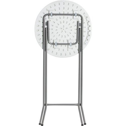 Folding Bar Table White Plastic Ø81cm | Stalwart DA-HQXY81