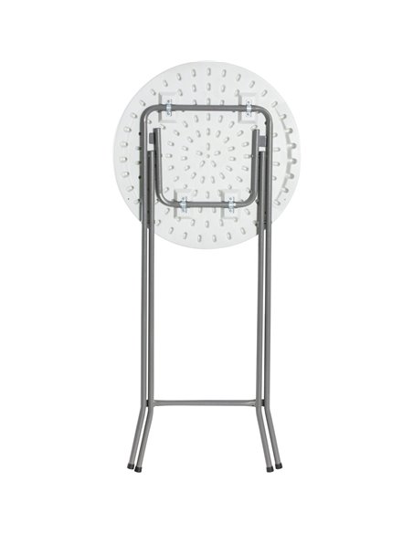 Folding Bar Table White Plastic Ø81cm | Stalwart DA-HQXY81