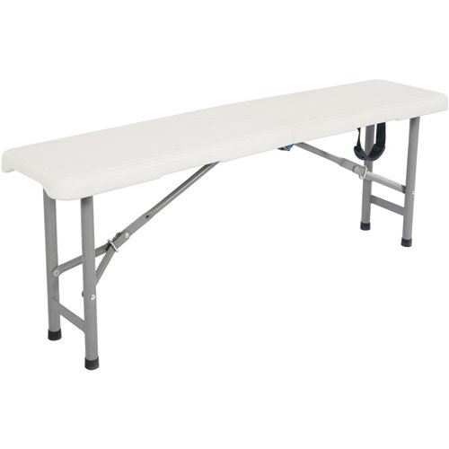 Folding Banquet Bench Table 4ft White 1180x260x420mm | DA-HQZD118