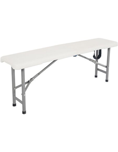 Folding Banquet Bench Table 4ft White 1180x260x420mm | DA-HQZD118